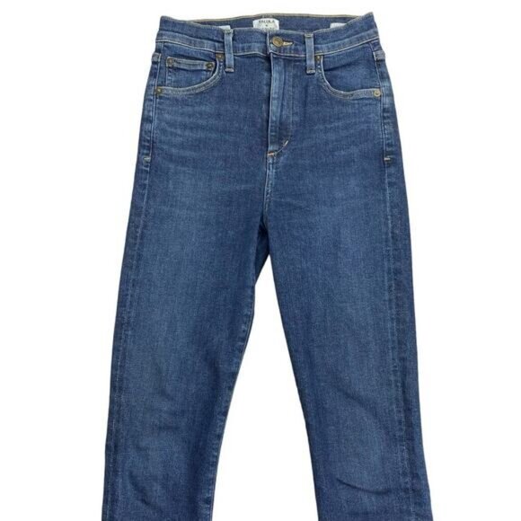 Agolde X Talula Sky High Skinny High Waisted Blue Jeans 24 - Picture 2 of 7